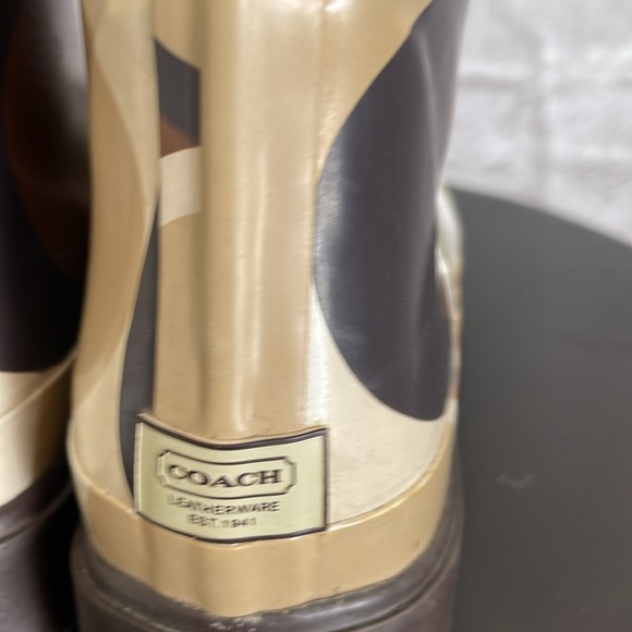Coach Optic Rain Boots Sz 7 - Picture 3 of 6